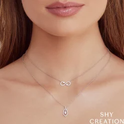 0.22CT DIAMOND INFINITY NECKLACE