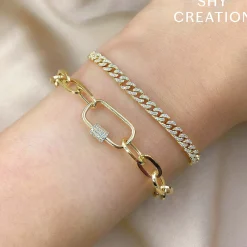0.36CT DIAMOND LINK BOLO BRACELET