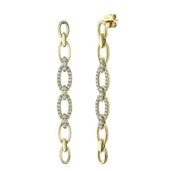 1.07CT DIAMOND LINK EARRING