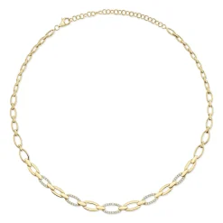0.74CT DIAMOND LINK NECKLACE