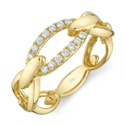 0.17CT DIAMOND LINK RING