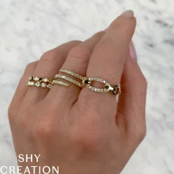 0.17CT DIAMOND LINK RING