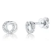 0.09CT DIAMOND LOVE KNOT CIRCLE EARRING