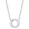 0.07CT DIAMOND LOVE KNOT CIRCLE NECKLACE