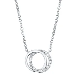 0.07CT DIAMOND LOVE KNOT CIRCLE NECKLACE
