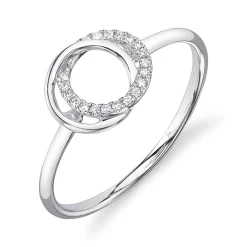 0.07CT DIAMOND LOVE KNOT CIRCLE RING