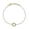 0.07CT DIAMOND LOVE KNOT CIRCLE BRACELET