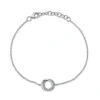 0.07CT DIAMOND LOVE KNOT CIRCLE BRACELET