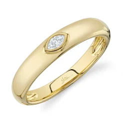 0.08CT DIAMOND MARQUISE BEZEL BAND