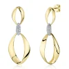 0.20CT DIAMOND MOBIUS EARRING