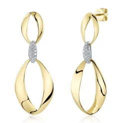 0.20CT DIAMOND MOBIUS EARRING