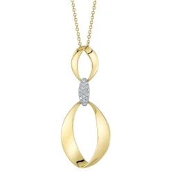 0.10CT DIAMOND MOBIUS NECKLACE