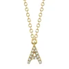 0.04CT DIAMOND NECKLACE - INITIAL A