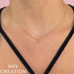 0.04CT DIAMOND NECKLACE - INITIAL A