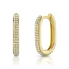 0.18CT DIAMOND OBLONG HOOP EARRING