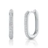 0.18CT DIAMOND OBLONG HOOP EARRING