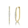 0.29CT DIAMOND OVAL HOOP EARRING