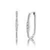 0.29CT DIAMOND OVAL HOOP EARRING