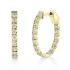 0.90CT DIAMOND OVAL HOOP EARRING