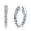 0.47CT DIAMOND OVAL HOOP EARRING