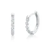 0.26CT DIAMOND OVAL HUGGIE EARRING