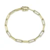 0.74CT DIAMOND PAPER CLIP LINK BRACELET
