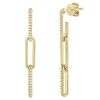 0.17CT DIAMOND PAPER CLIP LINK EARRING