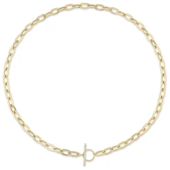 0.13CT DIAMOND PAPER CLIP LINK NECKLACE