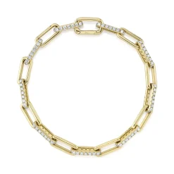 2.21CT DIAMOND PAPER CLIP LINK BRACELET
