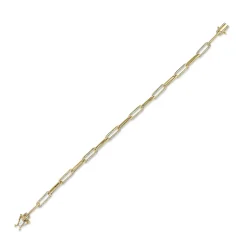 0.74CT DIAMOND PAPER CLIP LINK BRACELET