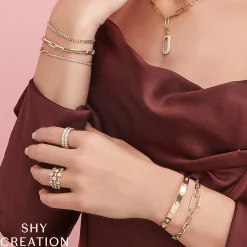 0.23CT DIAMOND PAPER CLIP LINK BRACELET