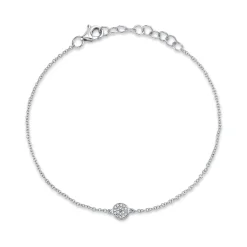 0.05CT DIAMOND PAVE CIRCLE BRACELET