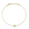 0.04CT DIAMOND PAVE HEART BRACELET