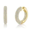 3.94CT DIAMOND PAVE HOOP EARRING