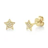 0.07 Ct. Diamond Pave Mini Star Stud Earring