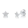 0.07 Ct. Diamond Pave Mini Star Stud Earring
