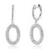 0.49CT DIAMOND PAVE OVAL EARRING