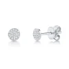0.07CT DIAMOND PAVE STUD EARRING