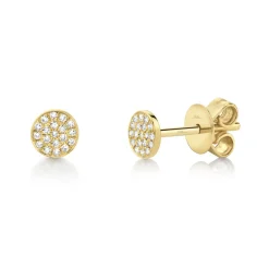 0.07CT DIAMOND PAVE STUD EARRING