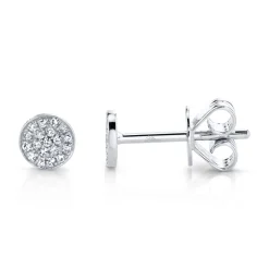 0.07CT DIAMOND PAVE STUD EARRING