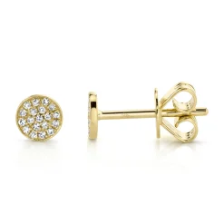 0.07CT DIAMOND PAVE STUD EARRING