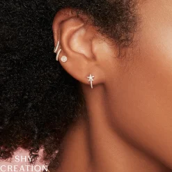 0.07CT DIAMOND PAVE STUD EARRING