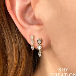 0.83CT DIAMOND PEAR EARRING