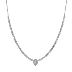 1.28CT DIAMOND PEAR NECKLACE