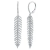 0.60CT DIAMOND 'Phoenix' Drop FEATHER EARRING - Short