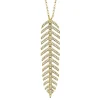 0.29CT DIAMOND 'Phoenix' FEATHER Pendant NECKLACE
