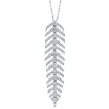 0.29CT DIAMOND 'Phoenix' FEATHER Pendant NECKLACE