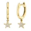 0.04CT DIAMOND STAR HUGGIE EARRING