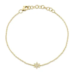 0.03CT DIAMOND STAR OF DAVID BRACELET