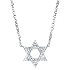 0.11CT DIAMOND STAR OF DAVID NECKLACE